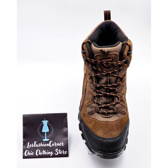 NWOB Wolverine Men's Brown Leather Hiking Waterproof Steel-Toe Boots Sz 12M 387 - Picture 14 of 15